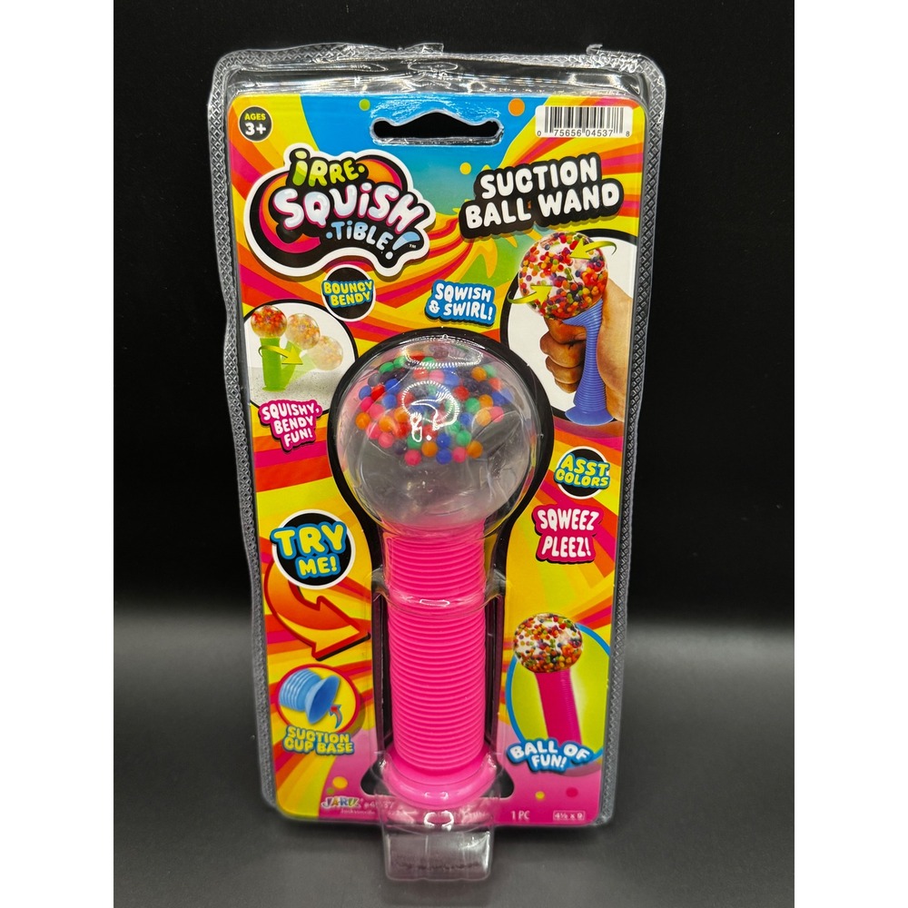 Ja-Ru Irre-Squish-Tible Suction Ball Wand Fidget Toy Green Squishy Sensory Ball